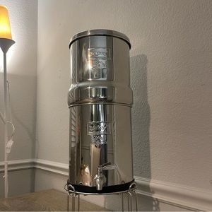 Big Berkey Water Filter with stainless steel spigot and stand